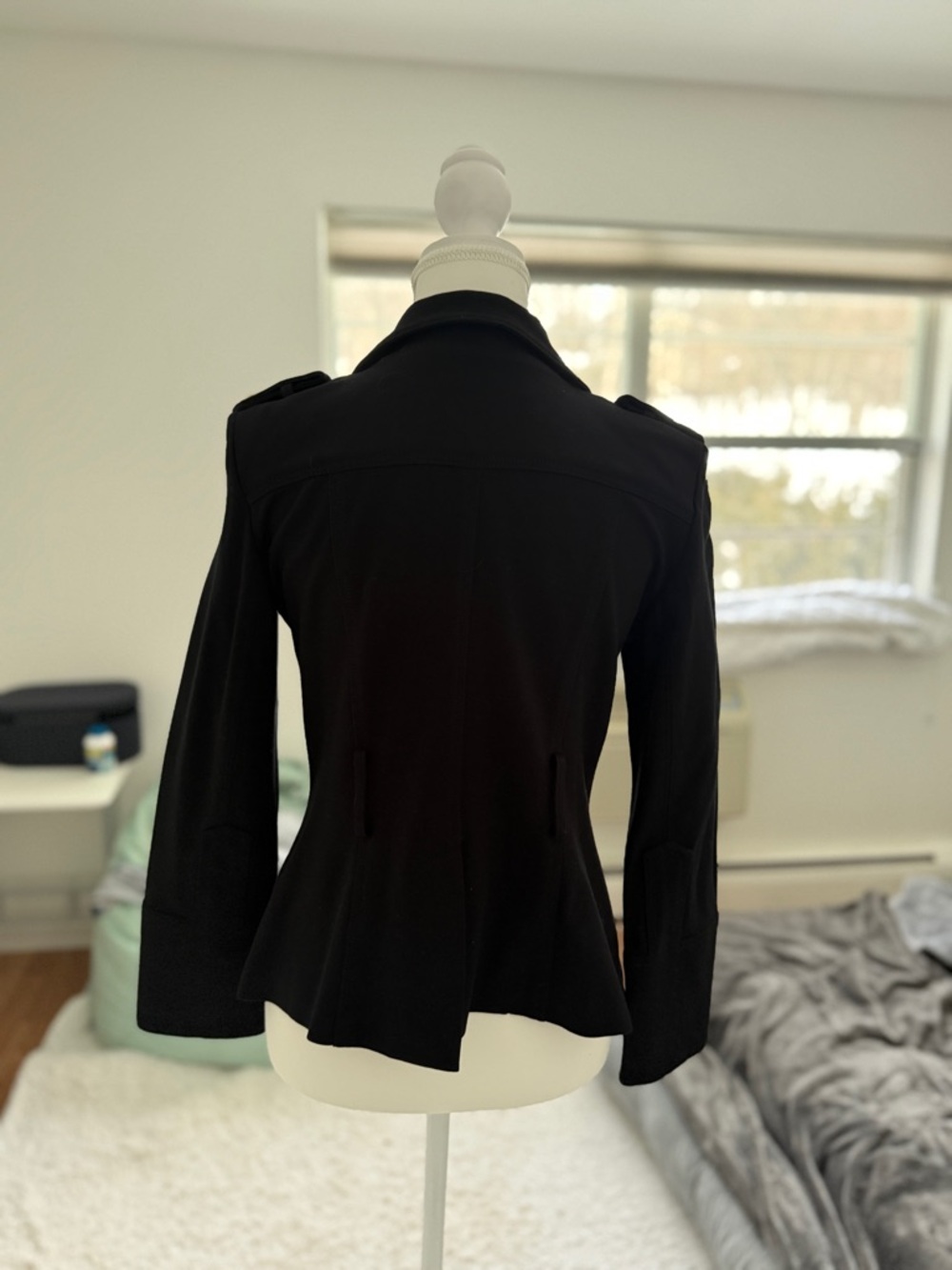 Studio Contour Collection Black Button Blazer Jacket Size S - Picture 2 of 2